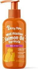 Zesty Paws Wild Alaskan Salmon Oil for Dogs and Cats- Skin and Coat Support, 8.5