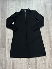 Vintage 90s Another Thyme Black Long Sleeve Dress with Zipper Size 14
