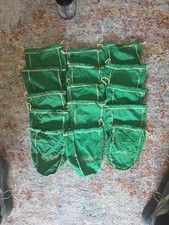 Crown Royale Draw String Bags 9” Size - LOT OF 15 Green Excellent Condition