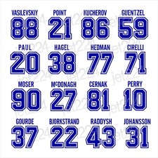 Tampa Bay Lightning STICKER DECAL 2025-26 Kucherov Hedman Vasilevskiy Guentzel +