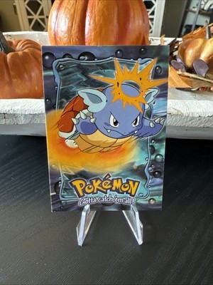 1999 Topps Pokemon Wartortle #E8 of 12 Stage 2 Movie Edition Blue Topps Logo