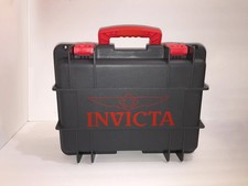 INVICTA LARGE Orologio da Polso CRATE Proteggi Plastica Stoccaggio Grigio/Rosso 15 x12 x6 in