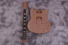 Unfinish SG DIY Electric Guitar Kit Solid Body Mahogany Body Rosewood Fretboard