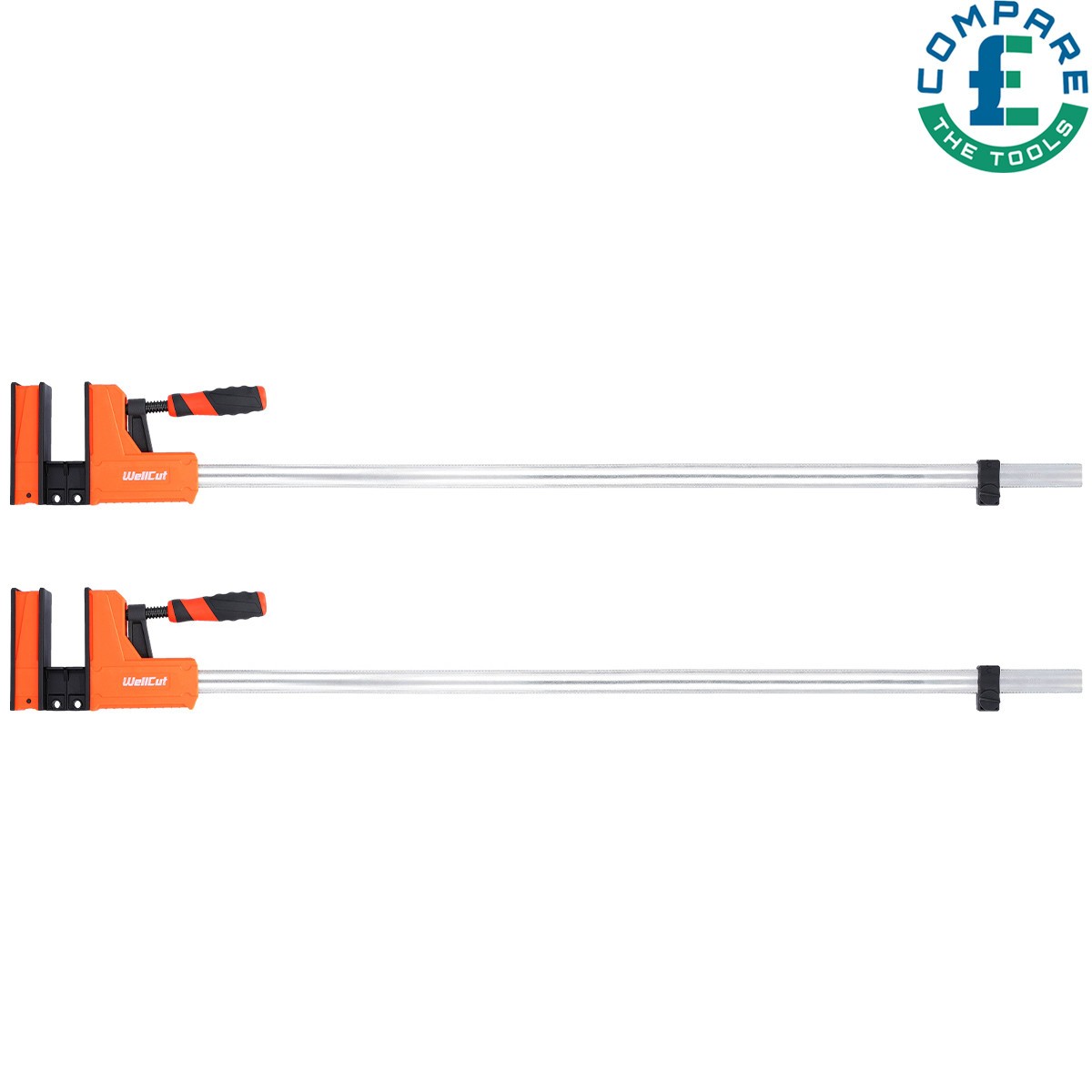 WellCut Parallel Jaw F Clamp & Spreader Heavy Duty Pack of 2, Size  1000 x 95mm