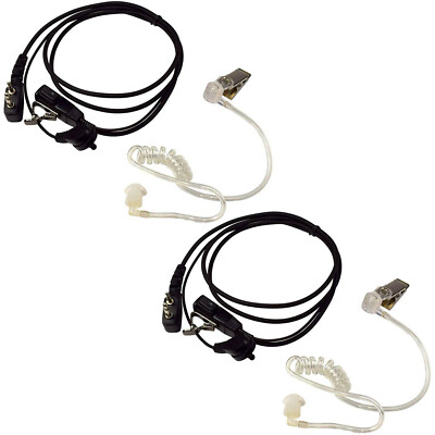 2-Pack Hände Gratis Headset Hörschlauch Hörer Ptt Mikrofon für Icom Radio Geräte