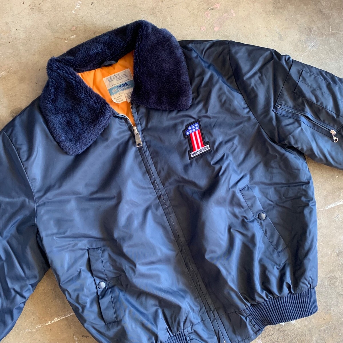 1970s VINTAGE 70s HARLEY DAVIDSON MOTORCYCLE BOMBER JACKET MEN SZ XL 80s  T-SHIRT