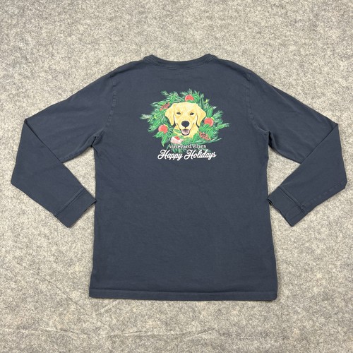 Vineyard Vines Shirt LOT Boys Medium Large Blue Dog Holiday Whale Animal 3 Piece - Picture 9 of 23
