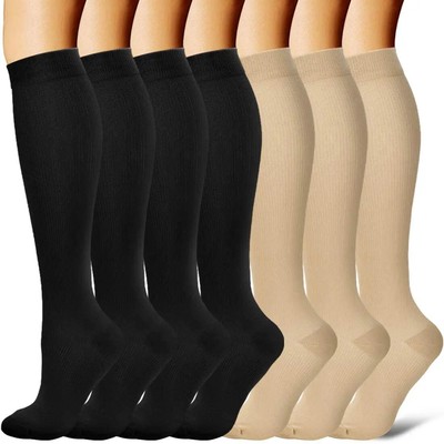 3/67Pair Compression Stocking Women Men Knee High 30mmHg Edema Diabetes Varicose