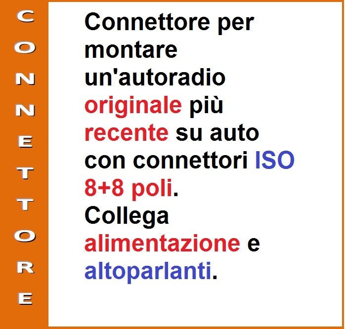 NISSAN - CONNETTORE MONTAGGIO AUTORADIO ORIGINALE NISSAN-vedi MODELLI foto 3