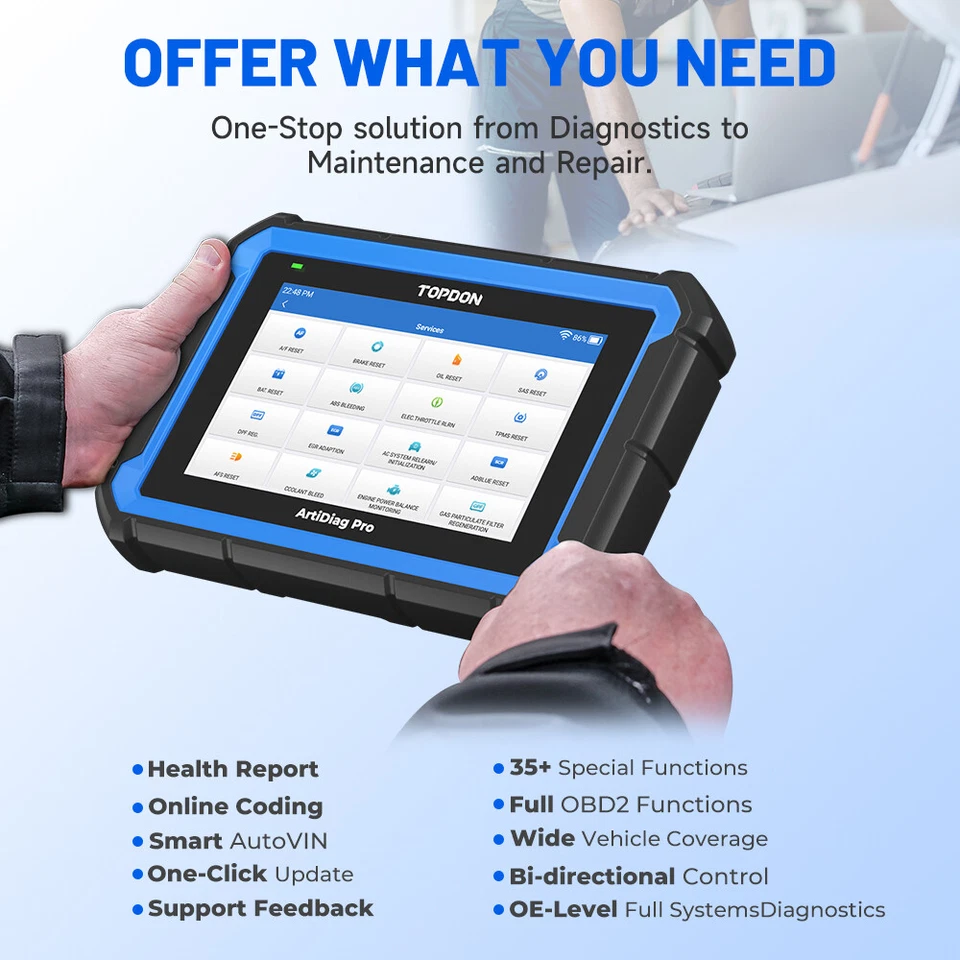 TOPDON ArtiDiag PRO PRO Bidirectional Car Diagnostic Key Coding Scanner Tool - Изображение 2 из 4