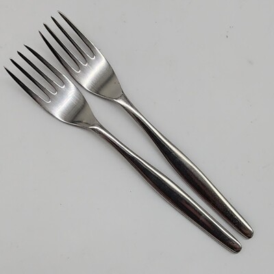 India King Stainless Steel Dinner Forks Set 2 Silverware Polished Finish Durable