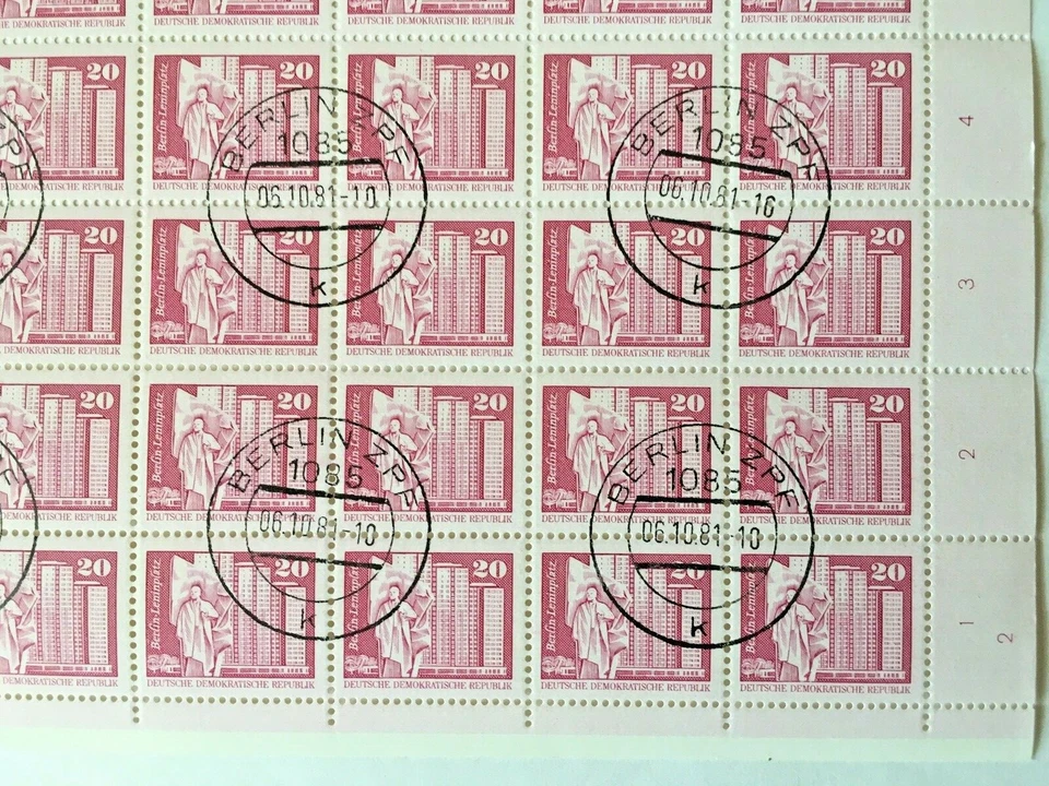 GERMANY DDR/GDR 1980, BERLIN - Full Sheet CTO, Architecture, Buildings - 20 Pf - Image 4 of 4