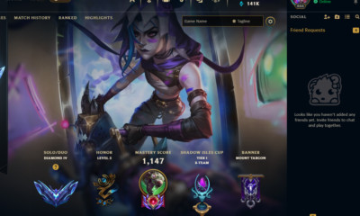 LEAGUE OF LEGENDS ACCOUNT EUW 500 SKINS / DIAMANT 4 / EXALTED JINX