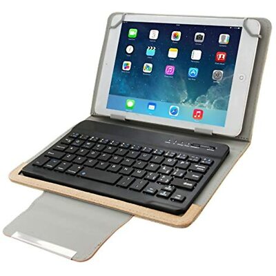 HUFAN Universal Leather Case with Separable Bluetooth Keyboard and Holder for 7