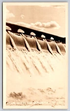RPPC Grand Coulee Dam Columbia River Washington Vintage Real Photo Postcard