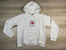 Image of NWOT POLO RALPH LAUREN Womens Hoodie White M Heart Marseille Logo Fleece