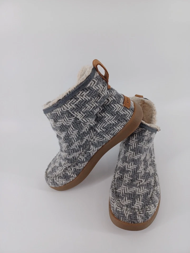 Botines SANUK para mujer tejidos talla 6 S/N 1104029 gris/blanco Foto 2 de 4