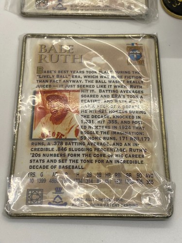 Metallic Impressions Babe Ruth 5 Card Metal Set, Baseball w Box, Cards sealed - 第 8/14 張圖片