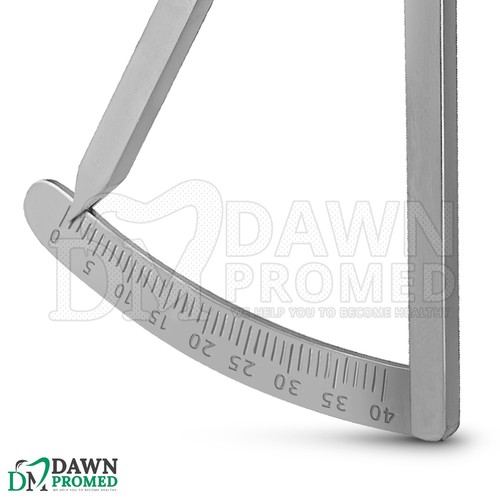 Pinza Castroviejo en ángulo 6" de largo mapeo óseo escala 0-40 mm oftalmología Int - Imagen 7 de 9