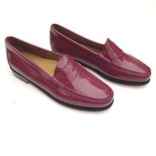 G.H. Bass Weejuns Ruby Wine Caroline Patent Leather Loafers Women's Size 8 M NEW