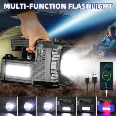 Rechargeable Portable Super Bright LED Searchlight Handheld Spotlight Flashlight