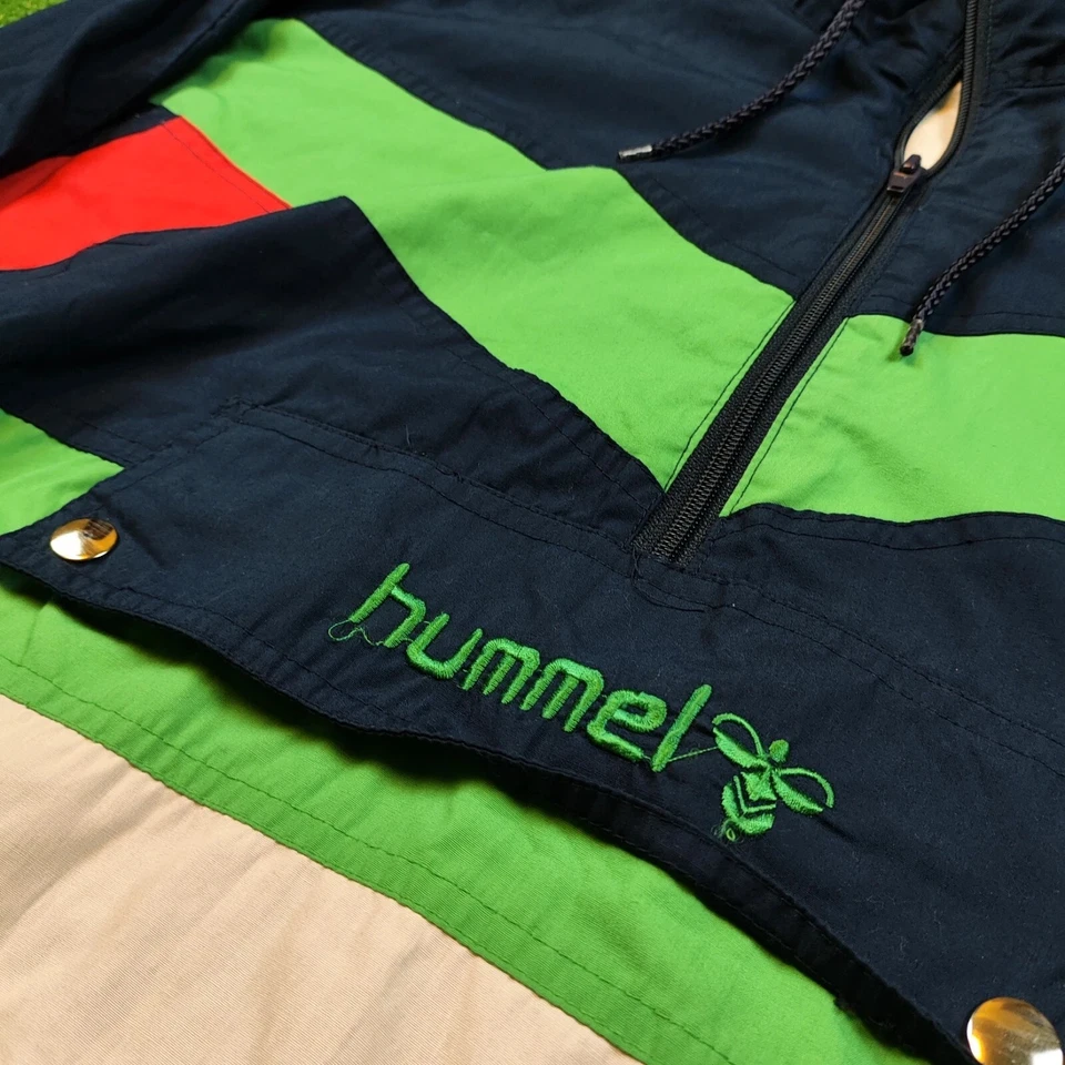 Vintage Hummel Jacket Mens Medium Colorblock Multicolor Boxy Half Zip Pullover - Image 2 of 4