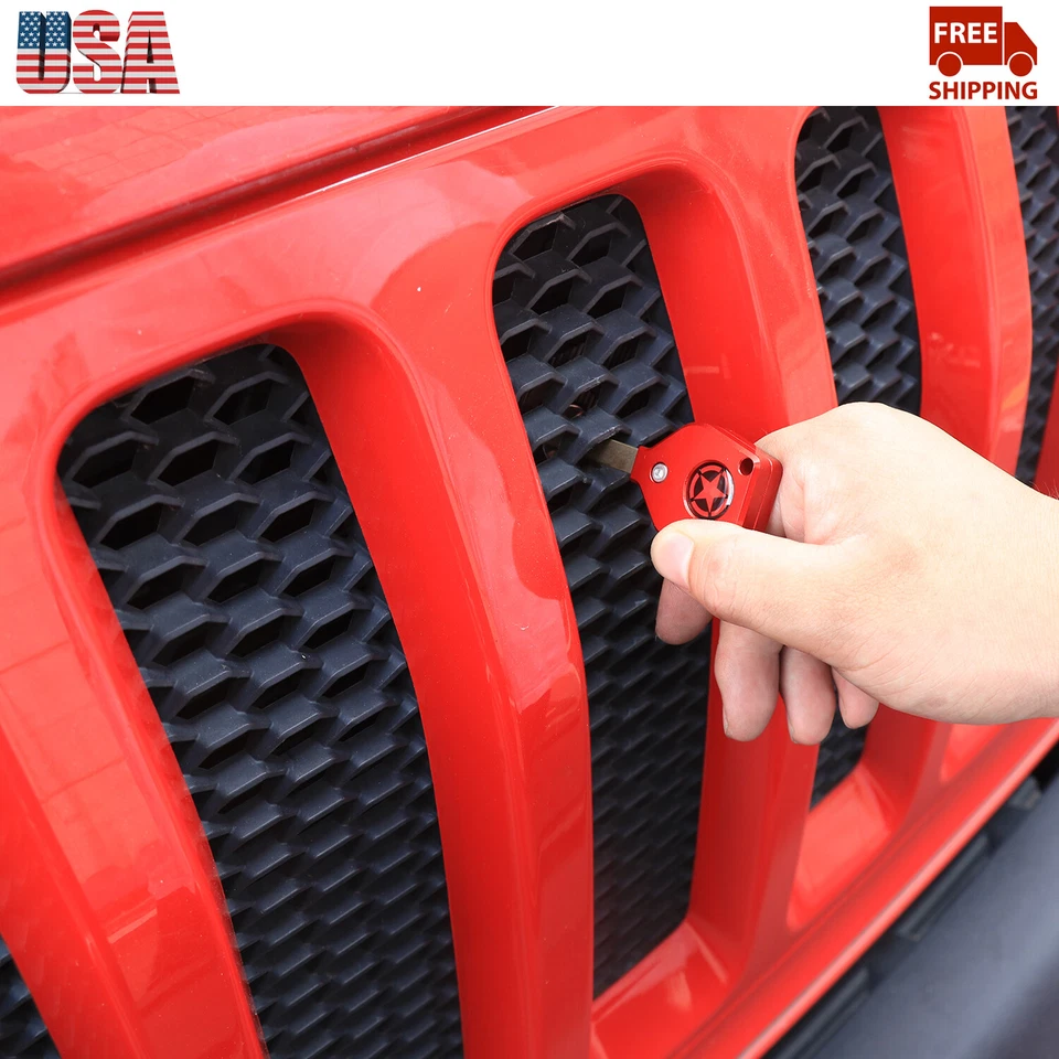 1PCS Anti-Theft Hidden Hood Lock Latches For Jeep Wrangler JL 2018-2023 2/4Door Foto 3 de 4