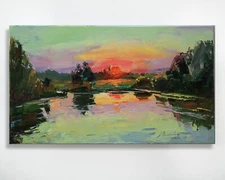 Plein air painting IMPRESSIONISM original Oil on canvas by A. Onipchenko