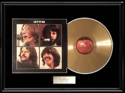 洋楽 The Beatles Let it Be Gold Record THE BEATLES LET IT BE GOLD RECORD LP ALBUM GET BACK NON RIAA AWARD