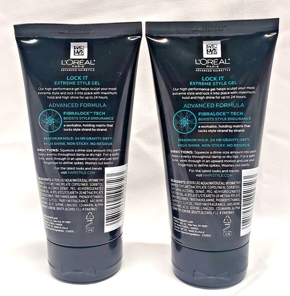 L'Oreal Paris Lock It Extreme Style Hair Gel Maximum Hold & High Shine