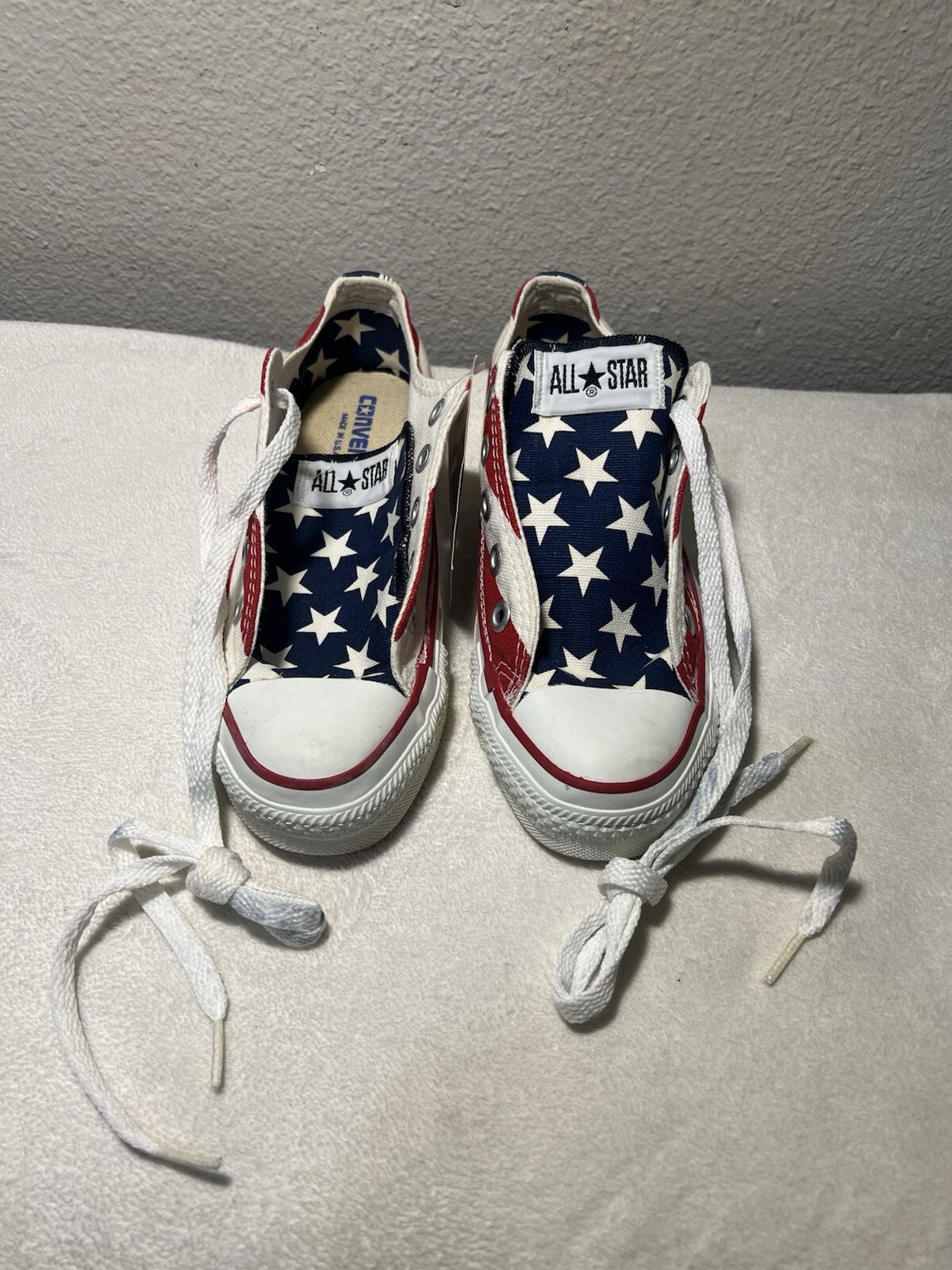 Vintage All Star Converse Low Top Sneakers with Americana Flag Design for Men and Women