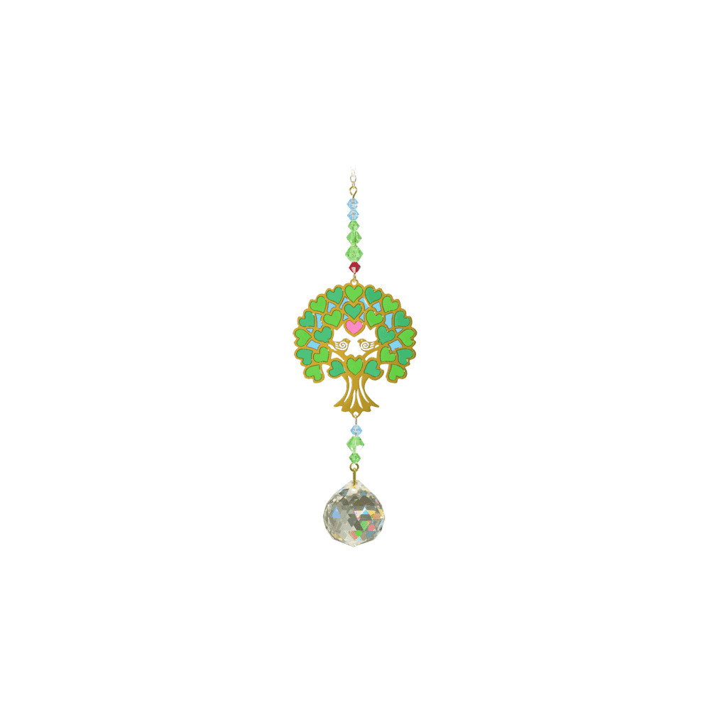 Wild Things Gifts Crystal Dreams Green Tree Of Life Suncatcher 8120-TOL-GRE