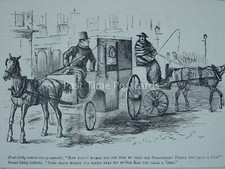 London Cabby STRAWBERRY POTTLE & THE OLD ORSE - Original 1854 Victorian Print