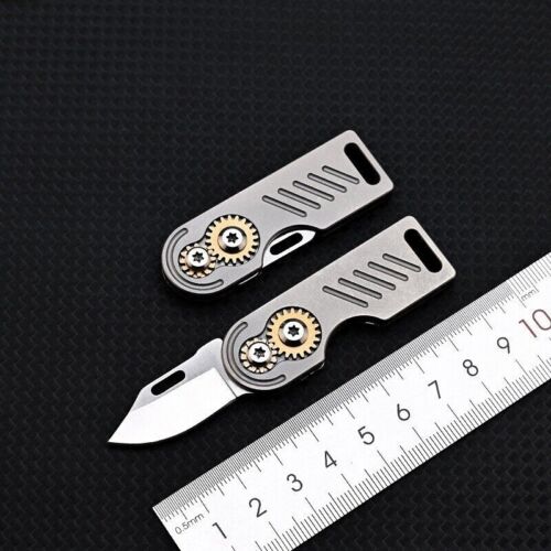 Mini Titanium Folding Knife D2 Blade Outdoor Survival Pocket Keychain EDC Tool - Picture 2 of 13