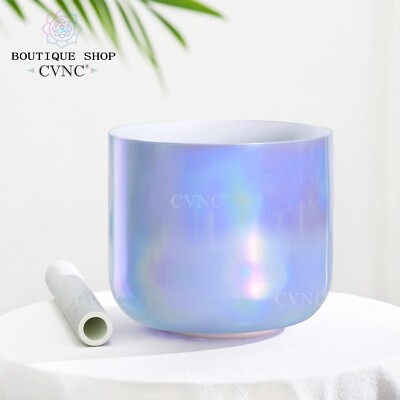 CVNC 432Hz 7'' Dream Blue Alchemy Chakra Crystal Singing Bowl Sound Heal Bath