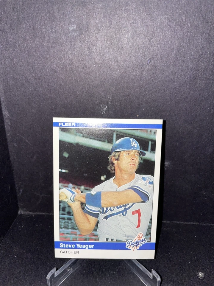 1984 Fleer Baseball Card #117 Steve Yeager - Image 2 of 4