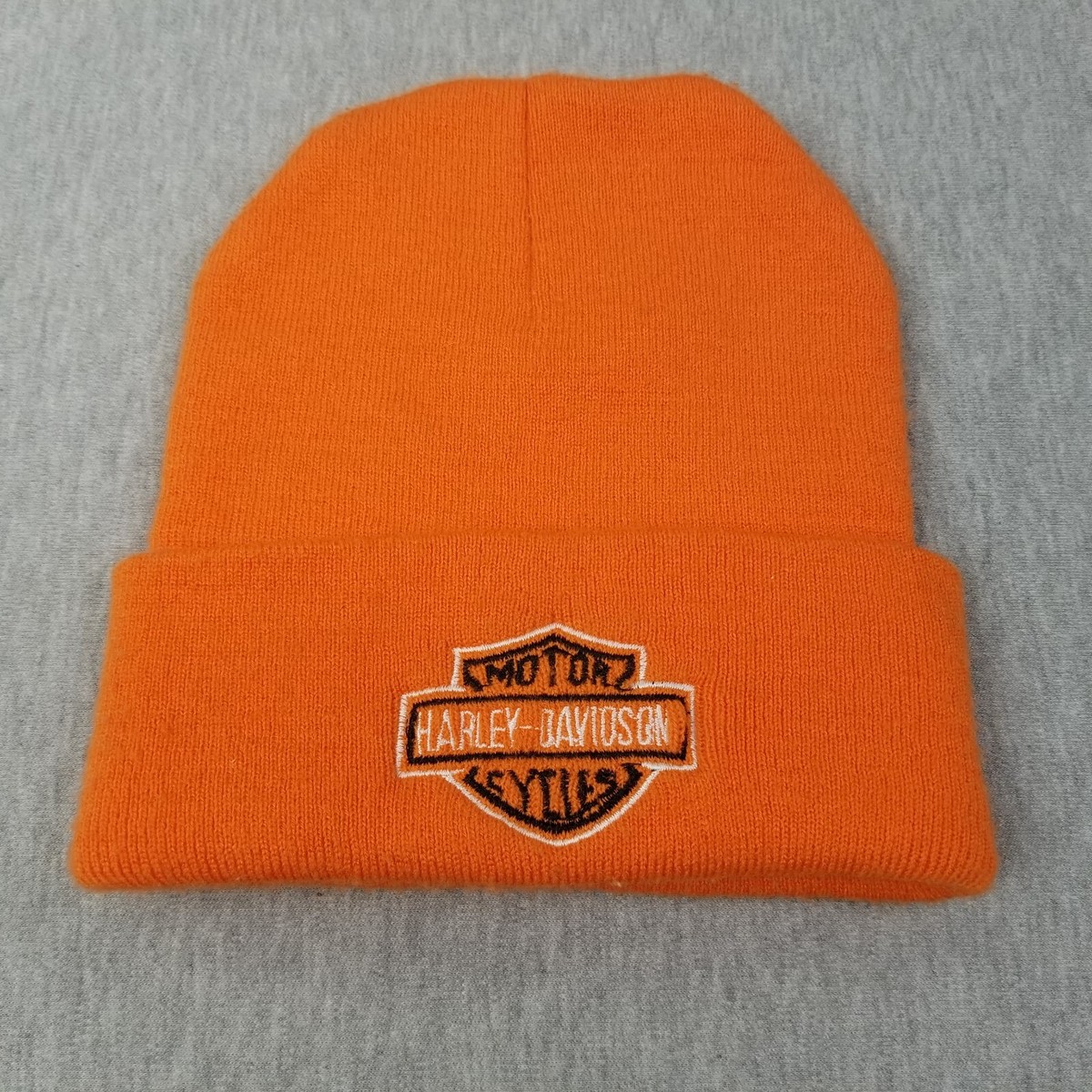 Harley Davidson Beanie Adult Hat Cap Vintage Workwear Motorcycle