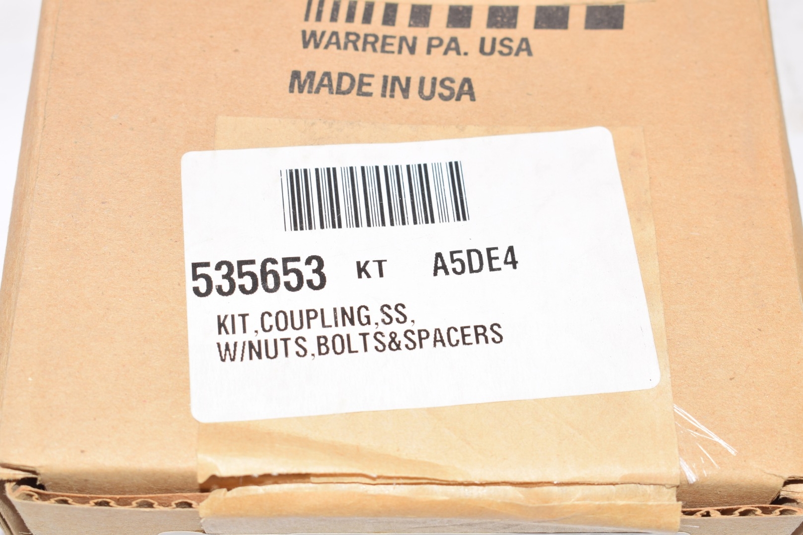 NEW Rexnord PKIT SN 312 SS - 316323, Kit, Coupling, SS, W/ Nuts, Bolts, & Spacer