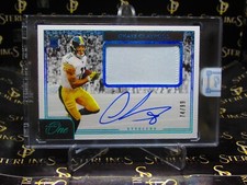 2020 PANINI ONE Chase Claypool RC BLUE PARALLEL #/99 ROOKIE PATCH AUTO STEELERS