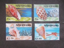 Papue Neuguinea 2004 Mi-Nr. PG 1099 1100 1102 1103 Sea Sells Weichtiere Muscheln