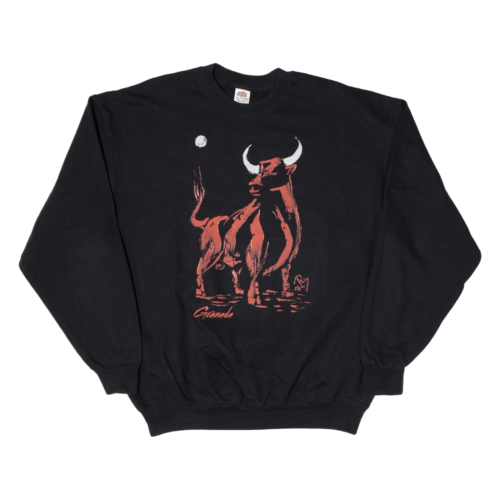 FRUIT OF THE LOOM Mens Sweatshirt Black XL | eBay