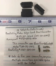 Bendix KING Molex 12 pin PCB edge connector 09-50-5065 Honeywell 170-0012-000