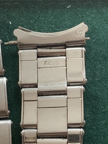 Rolex Oyster Spezzoni Di Bracciale Rivettato 7205 Con Finali 67 | eBay