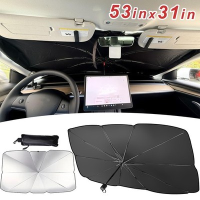 53''×30'' Car Umbrella Windshield Sun Shade UV Blocking Heat Shield for Most Honda