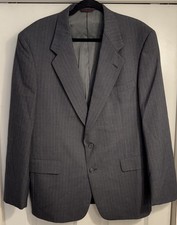 HART SCHAFFNER MARX Blazer Mens 44R Gray Pins...
