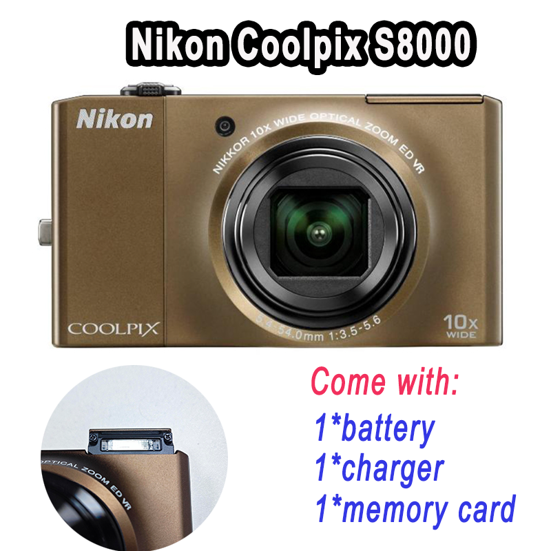 Nikon Coolpix S8000 14.2MP Digital Camera with 10x Optical Zoom