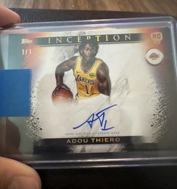 2025-26 Topps Inception  NBA 1/1 Auto Horizontal Variation Rookie Adou Thiero LA