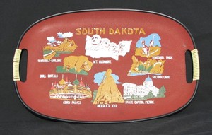 Vintage Souvenir Tray from South Dakota
