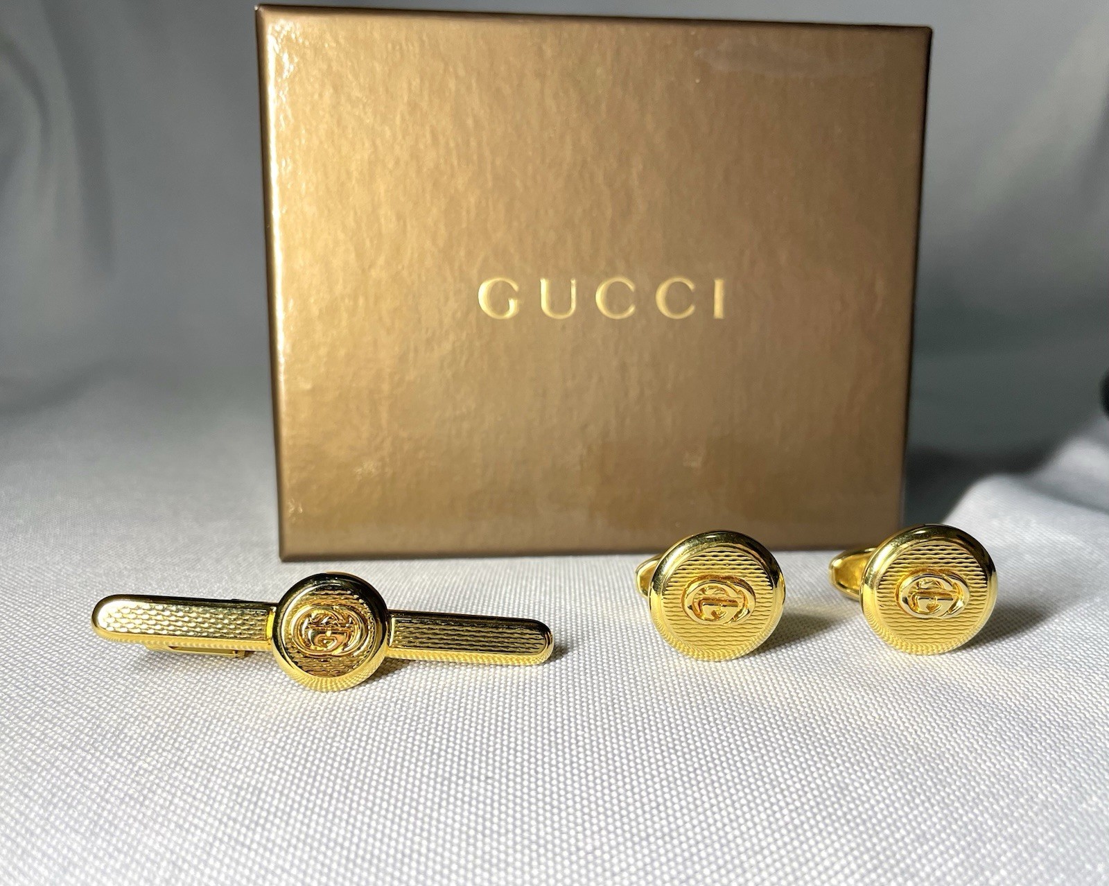 Auth Beautiful GUCCI Interlocking G double G Vint… - image 1