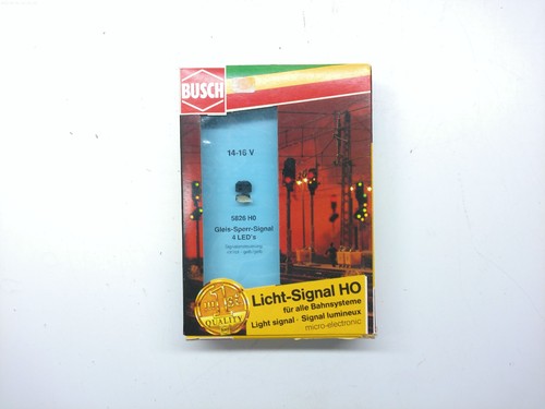 Busch H0 5826 señal luminosa señal de bloqueo de vía - en embalaje original #12631 | Condition: Gebraucht